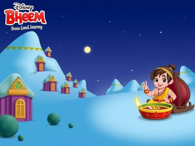 Diwali celebration in the game Bheem Snow Land Journey Diwali event